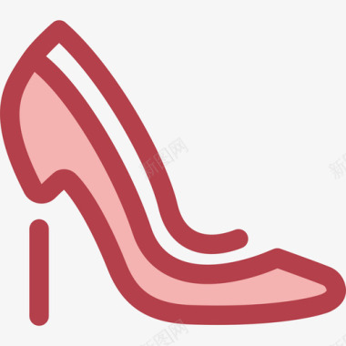 高跟鞋电子商务9红色图标图标