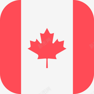 加拿大国际国旗3圆形方形图标图标