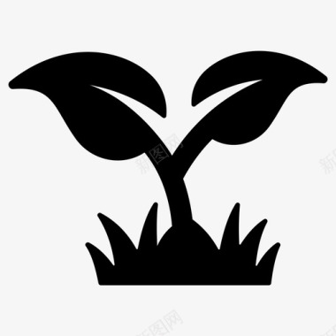 天然绿色植物自然图标图标
