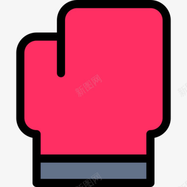 拳击手套游戏7线性颜色图标图标