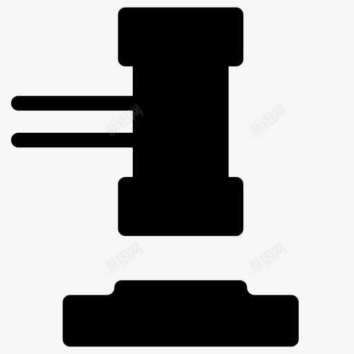 锤子法庭正义图标svg_新图网 https://ixintu.com 正义 正义和法律坚实 法庭 法律 锤子