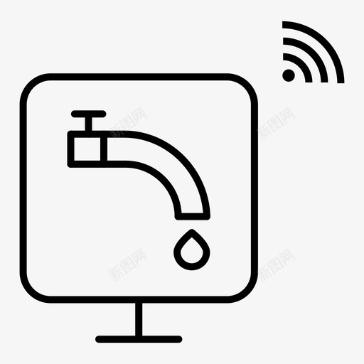 家庭自动化物联网信号图标svg_新图网 https://ixintu.com wifi 信号 家庭自动化 无线 物联网 物联网勾画