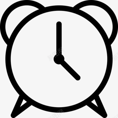 闹钟时间日历线性图标图标