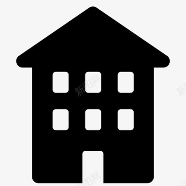 住宅楼房物业图标图标