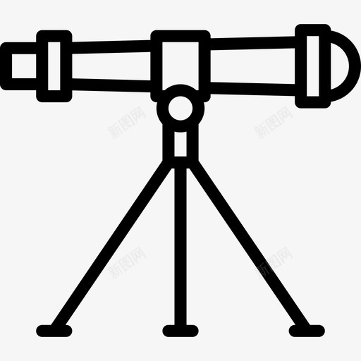 望远镜科学17直线图标svg_新图网 https://ixintu.com 望远镜 直线 科学17