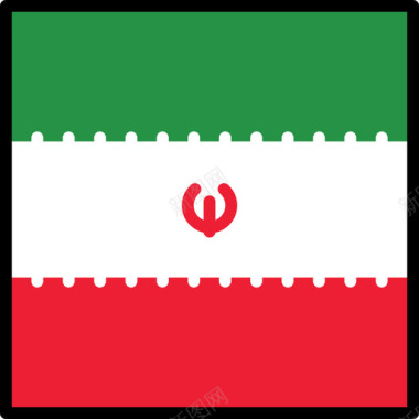 伊朗国旗收藏3广场图标图标