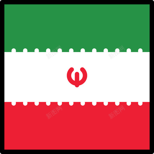 伊朗国旗收藏3广场图标svg_新图网 https://ixintu.com 伊朗 国旗收藏3 广场