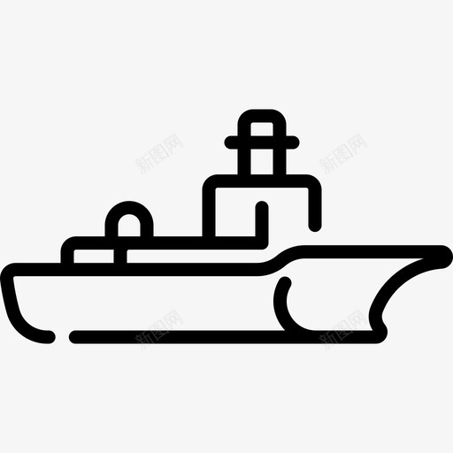 船航海3直线型图标svg_新图网 https://ixintu.com 直线型 航海3 船