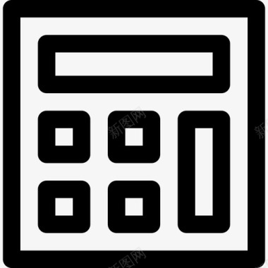 计算器数学符号线性图标图标