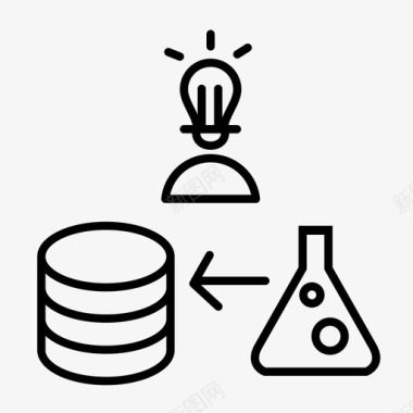 数据科学家分析实验图标图标