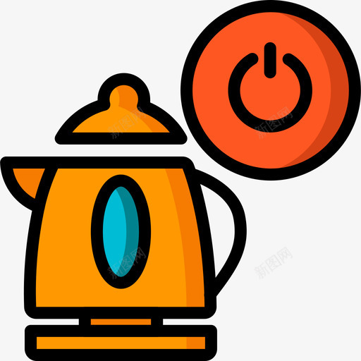 水壶家用自动化2线性颜色图标svg_新图网 https://ixintu.com 家用自动化2 水壶 线性颜色