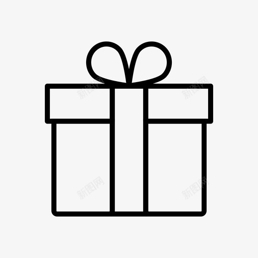礼品盒送货免费图标svg_新图网 https://ixintu.com 免费 发货 报价 电子商务线路 礼品盒 礼物 送货