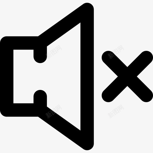 静音基本要素4轮廓图标svg_新图网 https://ixintu.com 基本要素4 轮廓 静音