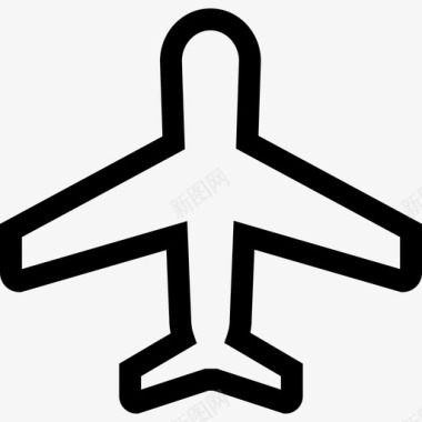 飞机航空直线图标图标