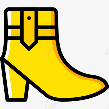 靴子女鞋4黄色图标图标