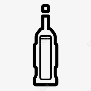 威士忌酒精玻璃瓶图标图标