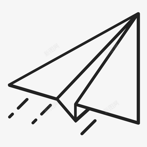 纸飞机电子邮件折纸图标svg_新图网 https://ixintu.com 发送 折纸 电子邮件 纸飞机