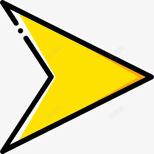 右箭头箭头13黄色图标svg_新图网 https://ixintu.com 右箭头 箭头13 黄色