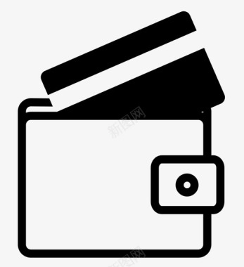 钱包卡现金图标图标