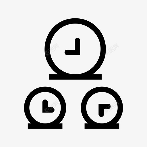 时钟闹钟时间表图标svg_新图网 https://ixintu.com 世界时钟 假日线图标 手表 时钟 时间 时间表 闹钟