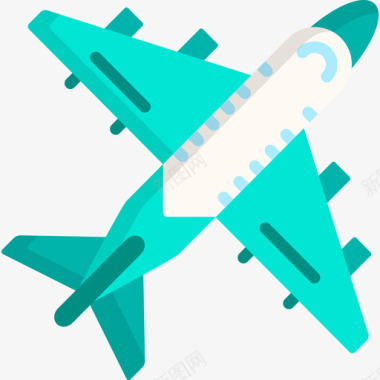 飞机全球物流3扁平图标图标