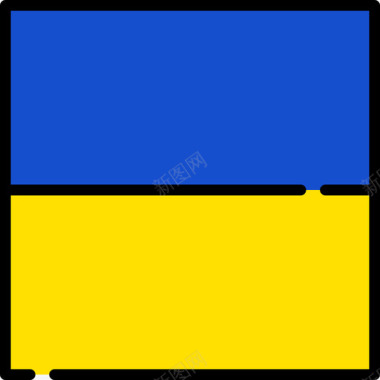 乌克兰国旗收藏3广场图标图标