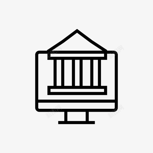 网上银行电子商务支付图标svg_新图网 https://ixintu.com 提纲收款 支付 电子商务 网上银行