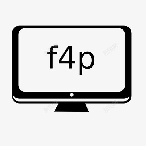 f4pflash视频flv图标svg_新图网 https://ixintu.com f4p flash视频 flv ui 普通视频格式 监视器 视频格式