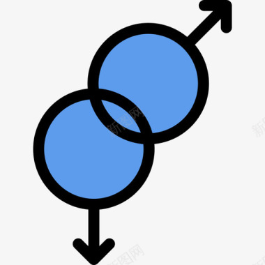性别爱情5颜色图标图标