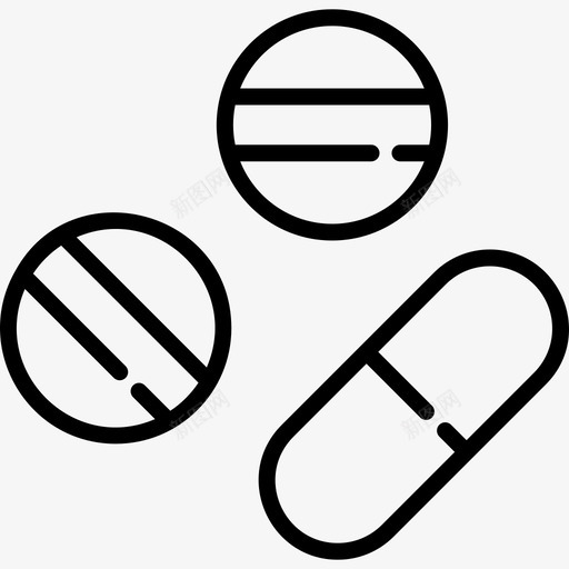 药片牙科护理8线性图标svg_新图网 https://ixintu.com 牙科护理8 线性 药片