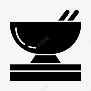 碗和筷子吃食物图标图标