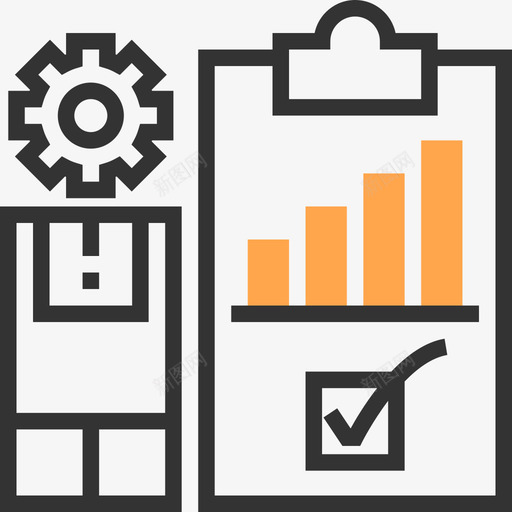 分析工业过程4黄影图标svg_新图网 https://ixintu.com 分析 工业过程4 黄影