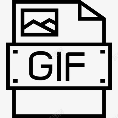 Gif网页9线性图标图标