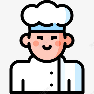 厨师10号餐厅原色图标图标