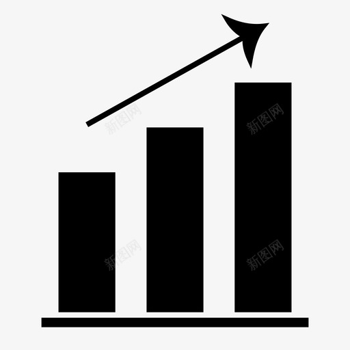 箭头业务图表图标svg_新图网 https://ixintu.com 业务 利润 图表 增加 箭头 财务