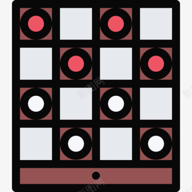 跳棋游戏4颜色图标图标