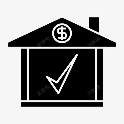 批准银行支票图标svg_新图网 https://ixintu.com 住房贷款 房地产 批准 抵押贷款 支票 金融 银行