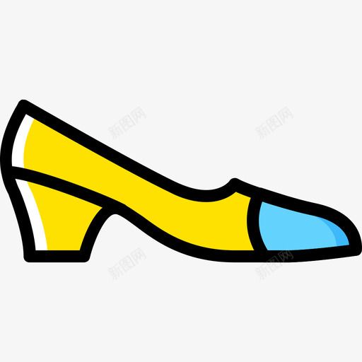 鞋女鞋4黄色图标svg_新图网 https://ixintu.com 女鞋4 鞋 黄色