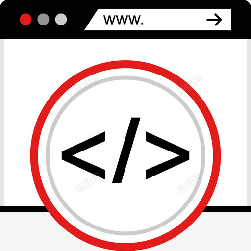 浏览器开发web4平面图标svg_新图网 https://ixintu.com 平面 开发web4 浏览器