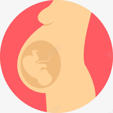 怀孕内科33扁平图标图标