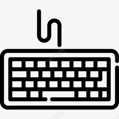 键盘电子物品线性图标图标