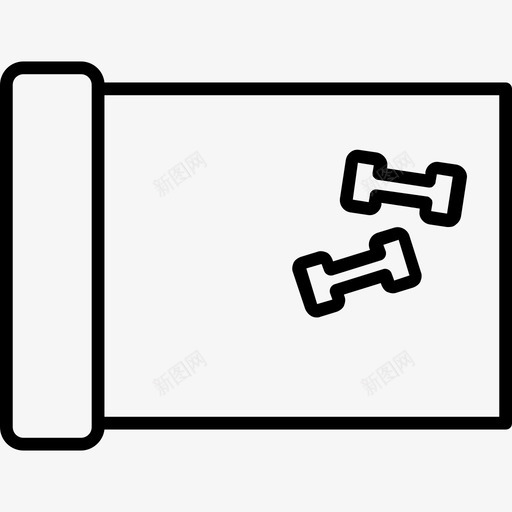 垫健身18直线型图标svg_新图网 https://ixintu.com 健身18 垫 直线型