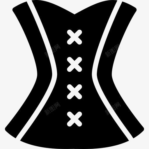 紧身胸衣女装2填充图标svg_新图网 https://ixintu.com 填充 女装2 紧身胸衣