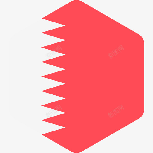 巴林国际国旗2六边形图标svg_新图网 https://ixintu.com 六边形 国际国旗2 巴林