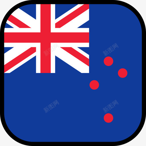 新西兰旗帜系列6圆形方形图标svg_新图网 https://ixintu.com 圆形方形 新西兰 旗帜系列6