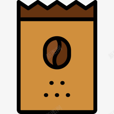 咖啡咖啡和早餐3原色图标图标