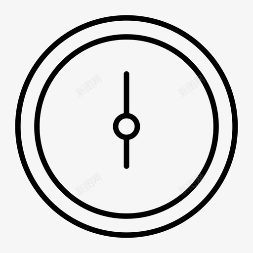 挂钟六点钟时间图标svg_新图网 https://ixintu.com 六点钟 手表 挂钟 时间