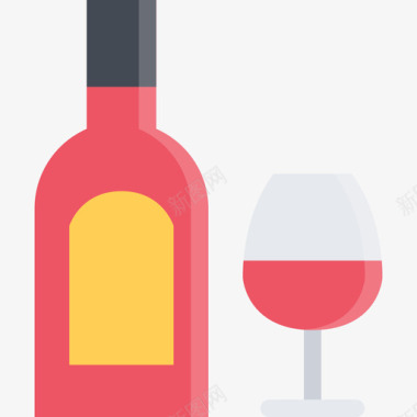 葡萄酒派对13平淡图标图标