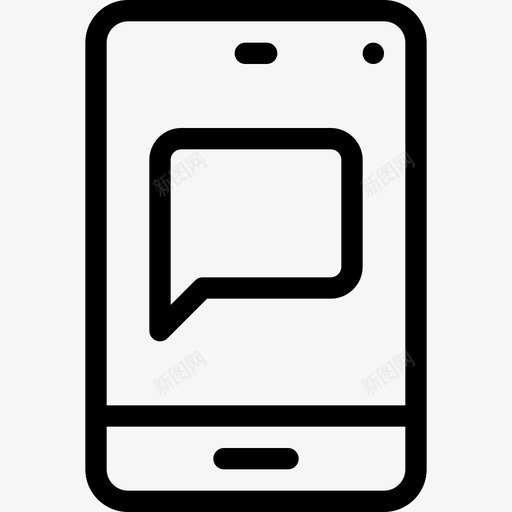 移动信息移动电话线性图标svg_新图网 https://ixintu.com 移动信息 移动电话 线性