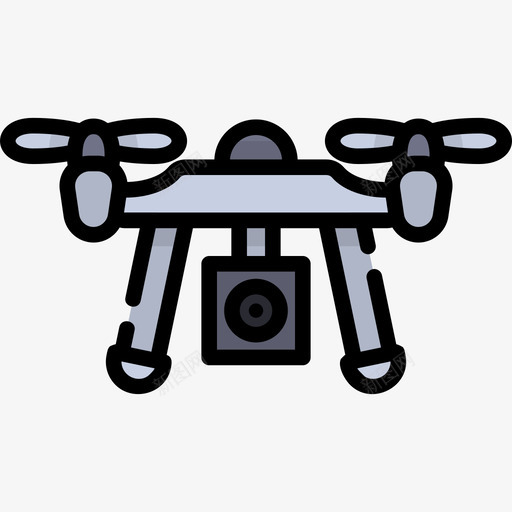 无人机未来技术7线性颜色图标svg_新图网 https://ixintu.com 无人机 未来技术7 线性颜色